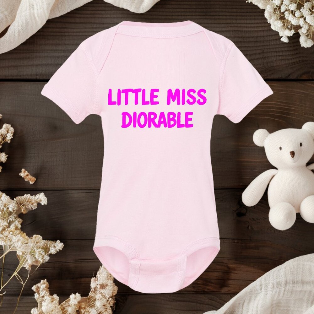 Little Miss Diorable Baby Onesie | Funny Designer Parody Onesie | Baby Gift